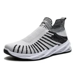 Bliklik Men'S Fashion Mesh Breathable Lightweight Stripe Sneakers