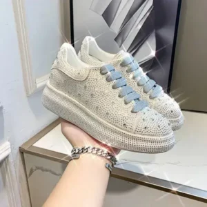 Bliklik Casual Rhinestone Platform Sneakers