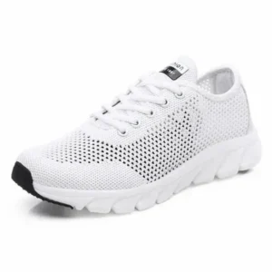 Bliklik Women Fashion Sports Lace Up Hollow Design Mesh Breathable Sneakers