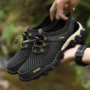 Bliklik Men Fashion Mesh Wear-Resistant Hiking Sneakers