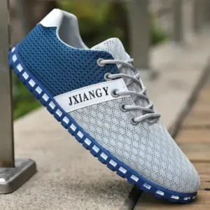 Bliklik Men Casual Color Matching Breathable Mesh Flat Shoes