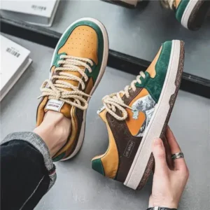 Bliklik Men Fashion Breathable Color Matching Casual Sneakers