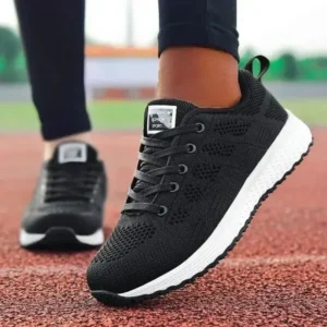 Bliklik Women Casual Lace-Up Design Mesh Breathable Sneakers