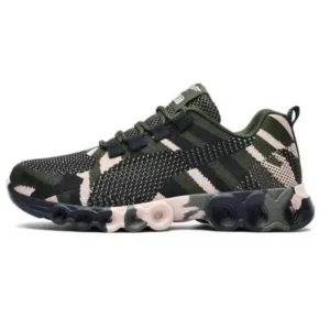 Bliklik Couple Casual Camouflage Pattern Lace Up Design Breathable Sneakers