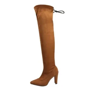 Bliklik Women Fashion Plus Size Solid Color Over The Knee Boots