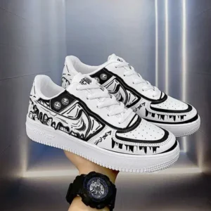 Bliklik Men Fashion Graffiti Breathable Sneakers