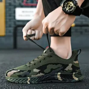 Bliklik Men'S Casual Mesh Breathable Camouflage Sneakers