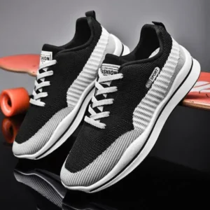 Bliklik Men'S Casual Color-Block Mesh Breathable Soft-Soled Sneakers