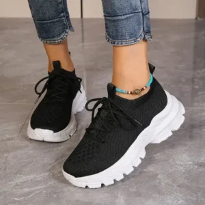 Bliklik Women Fashionable Thick-Soles Breathable Sneakers