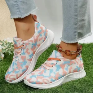 Bliklik Summer Women Fashion Breathable Casual Colorful Printed Sneakers