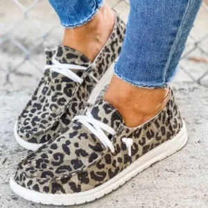 Bliklik Women Leopard Casual Flat Loafers Shoes