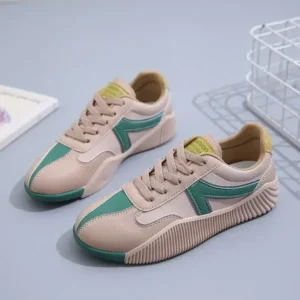 Bliklik Women Fashion Color Block Breathable Sneakers