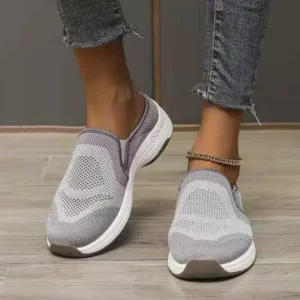 Bliklik Women Fashion Fly Knit Casual Colorblock Flat Sneakers